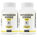 (2 팩) 칼륨 Iodide 캡슐 130mg 복용량 - 60 서빙 - Thyroid 지원 및 방어 - KI 칼륨 Iodine Thyroid 지원 비타민