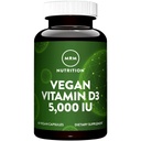 MRM 영양 비타민 D3 5,000 IU - 여성과 남성 - Lichen, Bone & Immune 건강을위한 Vegan 칼슘 흡수 지원 - Non-GMO 및 글루텐 - 60 서빙