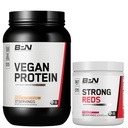 BARE PERFORMANCE NUTRITION BPN Vegan 땅콩 버터 쿠키 단백질 + 강한 빨강 딸기 뭉치