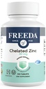 Freeda Chelated 아연 30mg - 높은 흡수를위한 TRAACS® 아연 Bisglycinate - Vegan, Kosher, Stomach의 Gentle - 성인, 남성 및 여성을위한 면역 지원 - 100 작은 정제
