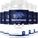 (5 팩) Memoforce 뇌 보충 - 공식적인 Memoforce 우수한 공식 알약, 진보된 지원 Memo Force Brain Supplement 웰빙 & 전반적인 건강을 위한, Memoforce 검토, 5 달 동안 300의 캡슐