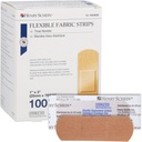 Henry Schein Sterile Adhesive Fabric Bandages, 1" x 3" - 100 Flexible, Breathable Strips의 상자 - 처음 원조, 의료용, 클리닉 및 응급 키트를위한 부드럽고 신축성있는 부상 덮개