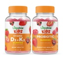 Lifeable 비타민 D3 + 비타민 K2 키즈 + Probiotic 2 억 CFU 키즈, Gummies 번들 - 훌륭한 타스팅, 비타민 보충, 글루텐 무료, GMO 무료, Chewable Gummy