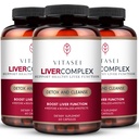 VITASEI Liver Cleanse Detox & Repair, Liver Complex W/Milk Thistle Extract, Garcinia, Curcumin C3, 지원 초본 보충, 여성 및 남성, 60 캡슐 (포장 3)