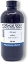 진정한 콜로이드 골드 - 200 ppm - 250 mL (8.45 Fl Oz) 클리어 BPA 무료 플라스틱 병