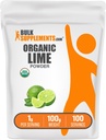 BulkSupplements.com 유기 Lime 분말 - Citrus Aurantifolia Fruit의 Sourced 유기농 Lime 맛 분말 - 공기 건조 및 글루텐 무료, 1g, 100g (3.5 oz) (1 팩)