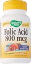 자연의 방법 folic 산 - 800 mcg - 100 캡슐, 100 조사