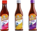 Emulsión de Scott 3 Pack Combo – Cod Liver Oil (전통, 체리, 열대 과일 맛) - 180ml 각각