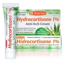 De La Cruz 1% Hydrocortisone Cream - 최대 강도 - Aloe Vera와 Moisturizers를 가진 화제 반대로 Itch Hydrocortisone 크림 건조한 피부, 적색, 피부염, Eczema 및 Rashes - 1 OZ (28g)