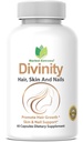 Divinity 머리, 피부 및 못 60의 캡슐 5000 mcg Biotin P 아미노 벤조산, 말 꼬리 추출물, Fo-Ti, 대나무 추출물, 스팅 Nettle, 중국 Peony, Spirulina, 톱 palmetto