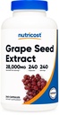 Nutricost 포도 씨앗 추출물 28,000mg, 240 캡슐 - Non-GMO, 글루텐 무료, 채식 친화적 인