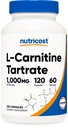 Nutricost L 카르니틴 타트레이트 1000mg, 120 캡슐 - 캡슐 당 500mg (60의 서빙)
