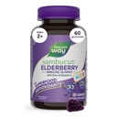 Nature's Way Sambucus Elderberry Immune Gummies for Kids, Immune Support Gummies*, Black Elderberry Extract, 비타민 C 및 아연, 60 Gummies (5 월 Vary 포장)