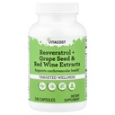Vitacost Resveratrol + 포도 씨앗 & 레드 와인 추출 -- 240 캡슐