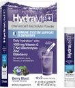 Hydralyte Electrolytes Plus Immunity, Elderberry - 낮은 설탕 급속한 Rehydration 분말 - 1,000mg 비타민 C와 300 mg Elderberry (8oz Serve, 12 조사)를 가진 가볍게 점화하는 Electrolyte 분말 소포
