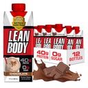 Lean Body Ready-to-Drink Chocolate Protein Shake, 40g Protein, Whey Blend, 0 Sugar, Gluten Free, 22 Vitamins & Minerals, LABRADA, 17 Fl Oz (12 팩)