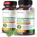Wormwood Black Walnut Whole Cloves Ginger - Digestion Wellness, Liver Cleanse, 합동 건강 - 120 일 공급 - 미국에서 만드는