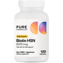 PureFormulas Biotin 8000 mcg 머리 피부는 Biotin 보충교재 Biotina, 여성 & 남자 120 캡슐을 위한 Biotin 머리 성장 비타민 B7 보충교재를 못합니다