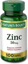 자연의 현상 아연 (Zinc Gluconate) 50 mg, 100 캡슐