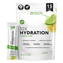 10X 건강 Hydration Packets 레몬 Lime Electrolyte 음료 혼합 액체 15 Stickpacks 마그네슘 시트 레이트, 나트륨 & 칼륨 - 천연 맛 전기