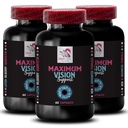 눈 지원 - EYE VISION SUPPLEMENT - 렌즈 선명도, 초점 선명도, 밝은 장면, 눈 날카로움, 수정같은 명확한 광경, 시각적인 후원, 초점 지원, 더 명확한 시각, 초점 이점 3 병 180 모자
