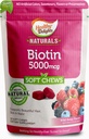 건강한 Delights 자연적인, Biotin 연약한 가슴, 지원 Lustrous 머리, Glowing 피부 & 강한 못, Delicious 야생 베리 풍미, 30 조사