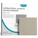 Dimora 업그레이드 실버 칼슘 Alginate Wound Dressing - 항균 비 스틱 가우즈, 고 흡수 성 붕대 패드, 4 'x 4 '' 패치 5 팩