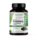 EMERALD LABS Elderberry Plus - 유럽 Elderberry 추출물, PureWay-C 및 Albion 킬레이트 아연으로 비타민 C와 소화 및 면역 지원 - Vegan & Gluten-Free - 60 식물성 캡슐 (30 일 공급)