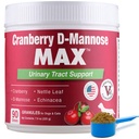 Cranberry D Mannose MAX- Dog Urinary Tract (UT) 건강, Bladder 및 Kidney 지원 보충교재 - Dogs-Granules (90 복용량)를 위한 UTI Bladder 통제
