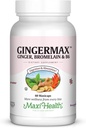 Maxi 건강 Gingermax - 생강 - Bromelain & 비타민 B6 - 소화 건강 - 60 캡슐 - 코셔