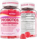 여성 PH 밸런스, Prebiotics, Cranberry, D-Mannose, Feminine 건강한 질 Flora, Urinary Tract, Yeast, Digestive Support, Sugar Free,60Cts를 가진 냄새 통제를 위한 질 Probiotics Gummies