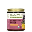Banyan Botanicals 유기 Elderberry 꿀 - Sambucus, Amla & Marshmallow ­- - 어린이 및 성인을위한 Elderberry Immune 지원 * - 8.25 Oz - Raw, Unfiltered, Pollinator-Friendly, Sustainably Sourced, Fair Wild