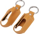 일반 Asthma Inhaler 홀더, Inhaler 케이스 Inhaler 나르는 홀더 Clasp 마감 안전 Carabiner 클립 2pcs 휴대용 PU 가죽 Inhaler 방어적인 홀더 (미국)