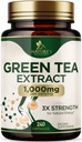 녹차 추출물 캡슐 1000 mg - 표준화 된 45% EGCG & 98 % 폴리 페놀 - 천연 에너지를위한 3X 강도 녹차 알약 - 지원 심장 건강, 초본 보충, 비 GMO - 240 캡슐