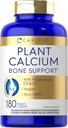 Carlyle Plant 비타민 K2, D3, 마그네슘 함유 칼슘|180 Vegan Caplets|Bone Strength Supplement | Non-GMO, 글루텐 프리