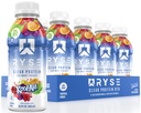 RYSE Clear Protein Drink - Kool-Aid Tropical Punch - 100 칼로리, 22g Whey Isolate Protein Shake, Sugar-Free, 0g Fat & Lactose-Free - Ready-to-Drink 음료 - 16.9 fl oz Bottle (12-Pack)
