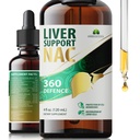 Liver Support NAC 360 Defense - NAC, 우유 이틀, 다 델리온, 치코리, 심황, Chanca Piedra, Beet Root & 아연과 액체 간 건강 - Liver Detox, Cleanse & Cellular Health - 4 Fl Oz 지원