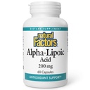 자연적인 요인 알파 lipoic 산성 200mg 캡슐, 60-Count