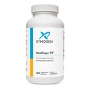 XYMOGEN MedCaps T3 - 비타민 + 허브를 가진 갑상선 지원 공식 - 셀렌, 아연, 비타민 E + C, Ashwagandha, Guggul 추출물 및 이오딘 보충교재 (120의 캡슐)