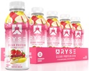 RYSE Clear Protein Drink - Strawberry Banana - 100 칼로리, 22g Whey Isolate Protein Shake, Sugar-Free, 0g Fat & Lactose-Free - Ready-to-Drink 음료 상쾌 - 16.9 fl oz Bottle (12-Pack)