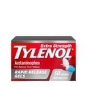 Tylenol 여분 힘 Acetaminophen 급속한 방출 젤, 여분 힘 고통 Reliever & Fever 흡진기, 레이저 교련한 구멍을 가진 젤cap, 500 mg Acetaminophen, 50 ct