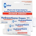 지구 (3 팩 Hydrocortisone 최대 힘 크림 1%의 적색, 팽윤, 가려움증, 돌진, 벌레/Mosquito 조금, Eczema, 치질 & 더 많은 것을 위한 반대로 Itch 크림