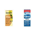 Senokot 여분 힘 Gentle Overnight 기복 & Colace 일정한 힘 발판 연화제 100 mg 캡슐 100 조사 Docusate 나트륨 자극제 자유로운을 위한 자연적인 식물성 Laxative