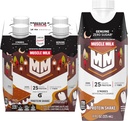 근육 우유 진짜 단백질 Shake, S'mores, 25g 단백질, 11 Fl Oz (포장 4)
