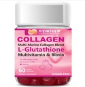 Glutathione Biotin Collagen Glow Gummies, 여분 Strength L-Glutathione & 여자를 위한 Colageno Hidrolizado & 머리 피부 못을 위한 10000mcg Biotin & Multivitamin