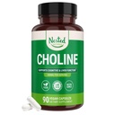 Nested Naturals Choline Bitartrate 500mg - 높은 Potency Choline 보충제 - Cognitive Performance & Liver Function - 100 % Vegan & Non-GMO Choline - 90 Vegan 캡슐 지원