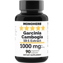 MONOHERB Garcinia Cambogia 1000 mg - 90 Veg 캡슐 - 높은 효능 10 : 1 추출물