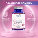 4-IN-1 URI POWER COMPLEX 1350mg - 60 일 - D Mannose, Cranberry, Hibiscus 및 Dandelion 허브 - 자연적으로 Bladder 및 Urinary Tract를 청소하십시오 - 2의 UTI 피임 팩을 위한 특별한 접근