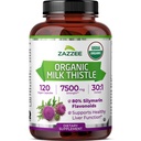Zazzee USDA 유기 우유 이틀 30 : 1 추출물, 80 % Silymarin, 120 Vegan 캡슐, 4 개월 공급, 인증 Kosher, 높은 Potency Liver & Antioxidant 지원, Silybum Marianum, Non-GMO, 미국에서 만든