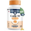 FREEDA CoQ10 100mg - 심장 혈관 심장 건강, 혈압 지원, 구두 Gum 건강 및 건강한 노후화 - 순수한 CoQ10 캡슐, 100 조사를 위한 고약 Coenzyme Q10 규정식 보충교재